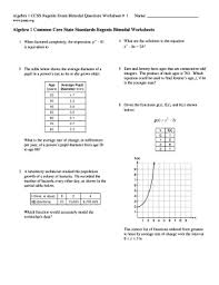The regents examination in algebra i (common core) consists of one booklet that is administered during the designated time. Algebra 1 Regents Bimodal Worksheets Answers Fill Online Printable Fillable Blank Pdffiller