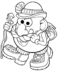 Free printable coloring pages for kids and adults. Toy Story Mister Potato Head 45116 Animation Movies Printable Coloring Pages