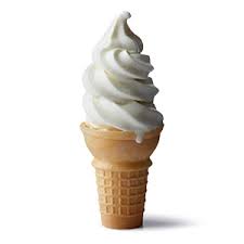 vanilla reduced fat ice cream cone