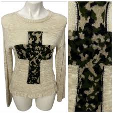 女式迷彩青少年毛衣| eBay