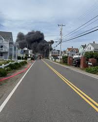 Fire at Wells Beach produces heavy smoke