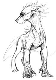 Pin By Nummernuffluver X3 On Dogs And Canines Mythical Creatures Drawings Animal Sketches Creature Drawings