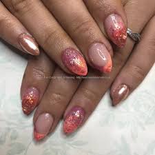 This is a bright neon orange acrylic powder with no glitter that is ready to use immediately with acrylic liquid. Eye Candy Nails Training Short Almond Acrylics With Neon Orange And Raspberry Pink Acrylic Glitter Angel Paper And Chrome By Amy Mitchell On 21 September 2017 At 12 21
