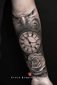 See more ideas about clock tattoo, tattoos, sleeve tattoos. Eagle Clock Rose Rose Eagle Clock Italoesquivelstudio Tattoo Tatuadores Tatuaje Cali Colombia Tatuagem Aguia Tatuagem Tatuadores