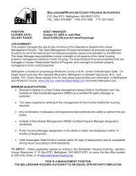 Asset manager job description sample template. Asset Manager