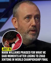 Williams lost 18-12 to the Chinese star, but what he said immediately after  the devastating defeat has earned him a lot of fans... 👏