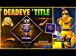 How To Get Deadeye Title In Pubg Mobile Lite Sharpshooter Title Pubg Mobile Lite Youtube