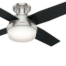 By hunter (401) dempsey 44 in. Hunter Fan 44 Inch Contemporary Brushed Nickel Indoor Ceiling Fan With Light Kit 840304131532 Ebay