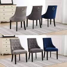 Maybe you would like to learn more about one of these? Buy High Back Studded Velvet Dining Chair Button Tufted Ring Knocker Armchair Chair Online In Oman 133196297680