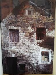 La Maison De Pierre 1974 Tempera Sur Papier 100x80 Barn Painting Built Environment Painting