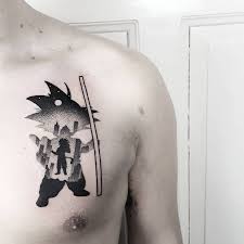 Dragon Ball Inspired Tattoo On The Left Side Of The Chest Dbz Tattoo Z Tattoo Dragon Ball Tattoo