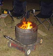 What do you put under a portable fire pit? Pin By Matriarchy On All Domicile Portable Fire Pits Washing Machine Drum Fire Pit