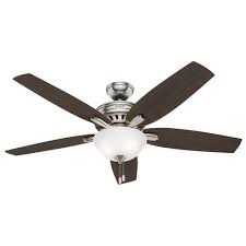 Hunter Newsome 56 In Indoor Fresh White Bowl Light Kit Ceiling Fan Ceiling Fan Brushed Nickel Ceiling Fan Hunter Fans
