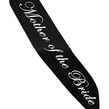 Mother of the bride, ree drummond, is holding out hope for good wedding day weather. Mother Of The Bride Sash Bachelorette Party Black Sash Bridal Shower Gift Buy Online In Macau At Macau Desertcart Com Productid 66773457