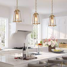 Lighting pendants come in a range of materials, sizes and styles. Glam Gold 1 Light Glass Ceiling Island Pendant Lights For Dining Room W 7 5 X H 11 Overstock 31792520