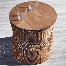 Bel Poly Rattan Al Fresco Side Table In 2021 Side Table Rattan Outdoor Side Table