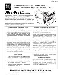 Check spelling or type a new query. Hayward Pool Products Canada Inc Manualzz