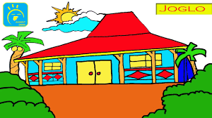 Karena cukup mudah dan simpel saat proses mewarnai gambar rumah, sehingga mereka tidak. Cara Menggambar Rumah Joglo I Dan I Mewarnai Rumah Adat Joglo Youtube