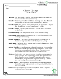 Global Warming Climate Change Vocabulary Words Woo Jr Kids Activities Climate Change Lesson Climate Change Global Warming Climate Change