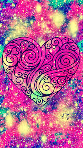 Cute Heart Galaxy Iphone Android Wallpaper Heart Love Lockscreen Glitter Cute Love Wallpapers Cute Wallpapers For Android Iphone Background Pattern