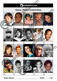 It's like the trivia that plays before the movie starts at the theater, but waaaaaaay longer. Famous Faces 045 Celebrities As Kids Quiznighthq