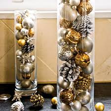 Masquerade Decoration Ideas With Vases Decorating Ideas With Glass Vases2 Gold Christmas Decorations Christmas Centerpieces Silver Christmas