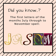 Did You Know The First Letters Of The Months July Through To November Spell Jason Lingostar Didyouknow Translation La Language Service Canada Did You Know