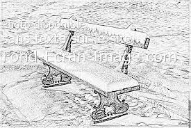 Imprimer Coloriage Le Banc Et Son Coussin De Neige Avec Images Coloriage Dessin A Colorier Dessin