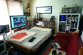 Corner tv placements are also a practical option in the case of open floor plans which include more than one function. Small Bedroom Design Tv