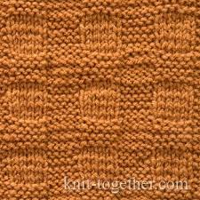 Knit Together Plaid Stitch Pattern Knitting Pattern Chart