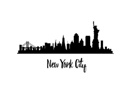 Black And White Skyline Drawing Black And White New York Skyline Black Skyline Print New Your City Print Urban Silhouette New York Print New York Tattoo New York Drawing City Silhouette