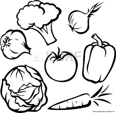 A collection of amazing free banner clipart! Coloring Fruits And Vegetables Clipart Black And White