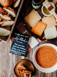 Put out a spread of warm tortillas, salsas and the fillings of your choice, from barbacoa beef to a vegan roasted vegetable and cabbage slaw combo. Make Your Own Grilled Cheese And Tomato Soup Dinner Party A Table Top Affair