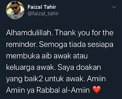 Aku bersyukur pada yang satu sempurna kita kerananya ku kan selalu ada untukmu. Niat Untuk Mengingatkan Namun Kisah Silam Diungkit Lihat Respon Win Faizal Tahir Buzzkini