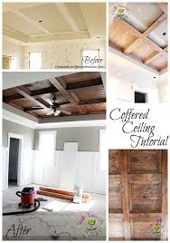 What To Do With Those Wierd Tray Ceilings Coffered Ceiling Tutorial Featured On Remodelaholic Com Master Bedroom Diy Home Home Remodeling