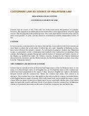 The article has been a source of controversy since the early days of malaysia. Law Is Defined In Article 160 2 Of The Federal Constitution To Include Customs Course Hero