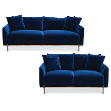 Royal Blue Velvet 2 Piece Living Room Set Marseille Velvet Living Room Living Room Sets Couches Living Room