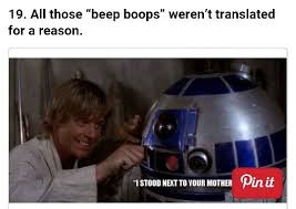 Plus your entire music library on all your devices. R2 D2 Says I Stood Next To Your Mother As She Died That S Jacked Up Star Wars Quotes Star Wars Humor Star Wars Memes