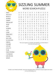A list of free autumn and fall word search puzzles organized by skill level as well as grade level. Sizzling Summer Word Search Puzzle Puzzles To Play