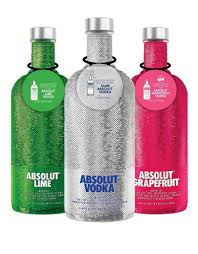 Absolut Holiday Sequin Bottles 3 Bottle Set Absolut Vodka Limited Edition Absolut Absolut Vodka