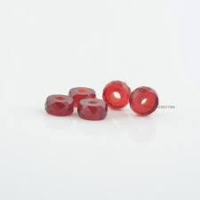 Garnet Quartz Beads Rondelle Large Hole Beads 6x12 Mm Faceted Etsy Gemstone Beads Wholesale Garnet Quartz Large Hole Beads