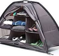 Outdoor Folding Camping Shoe Cabinet,Camping 9 Shelf Storage Organizer,Tent  Clothes Organizer,128 x 55 x 75cm
