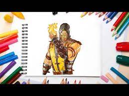 The original mortal kombat warehouse displays unique content extracted directly from the mortal kombat games: How To Color Scorpion Mortal Kombat Learn To Draw Professional Coloring Book Game Of Colors Youtube