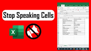 How To Stop Excel From Speaking Cells In 2020 Excel Tutorials Excel Cell