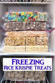 can you freeze rice krispie treats