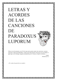 Letras Y Acordes De Paradoxus Luporum