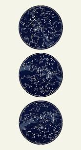 Vertical Circular Constellation Map Trio Star Chart Constellation Art Astronomy Art Astronomy Constellations