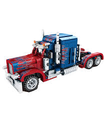 Jul 16, 2021 · based on optimus prime's cybertronian form as seen in the dreamwave comic book the war within, this version of prime transforms into cybertronian truck. Sembo 701803 Peterbilt Optimus Prime Truck Building Blocks Toy Set Buildingtoystore Com