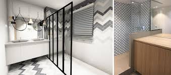 Idee amenagement petite salle de bain. Deco Douche A L Italienne Esprit Verriere D Interieur Et Carreaux De Ciment 18h39 Fr