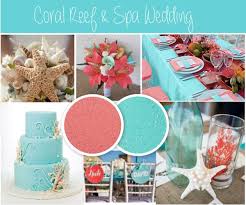 Coral Reef Spa Wedding Colors Perfect For A Beach Themed Wedding Beautiful Beach Wedding Reception Wedding Sand Beach Wedding Reception